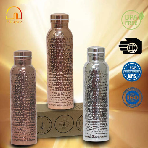 Noble copper 620ml vacuum insulated thermos flask with stainless steel screw cap