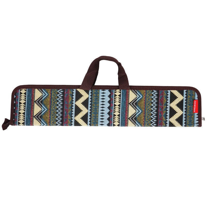 Patterned BBQ fork carrying bag with handle and long storage sleeve