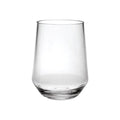Clear stemmed wine glass with thick base